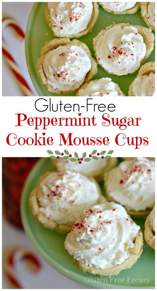Gluten-Free Peppermint Sugar Cookie Mouse Cups
