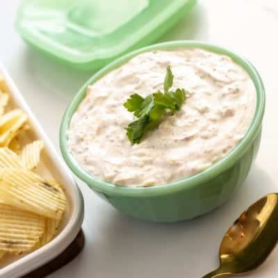 Sour Cream Chip Dip With Cream Cheese and Cheddar