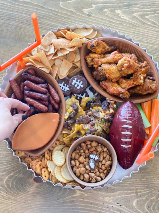 Super Bowl Charcuterie Board - This Vivacious Life