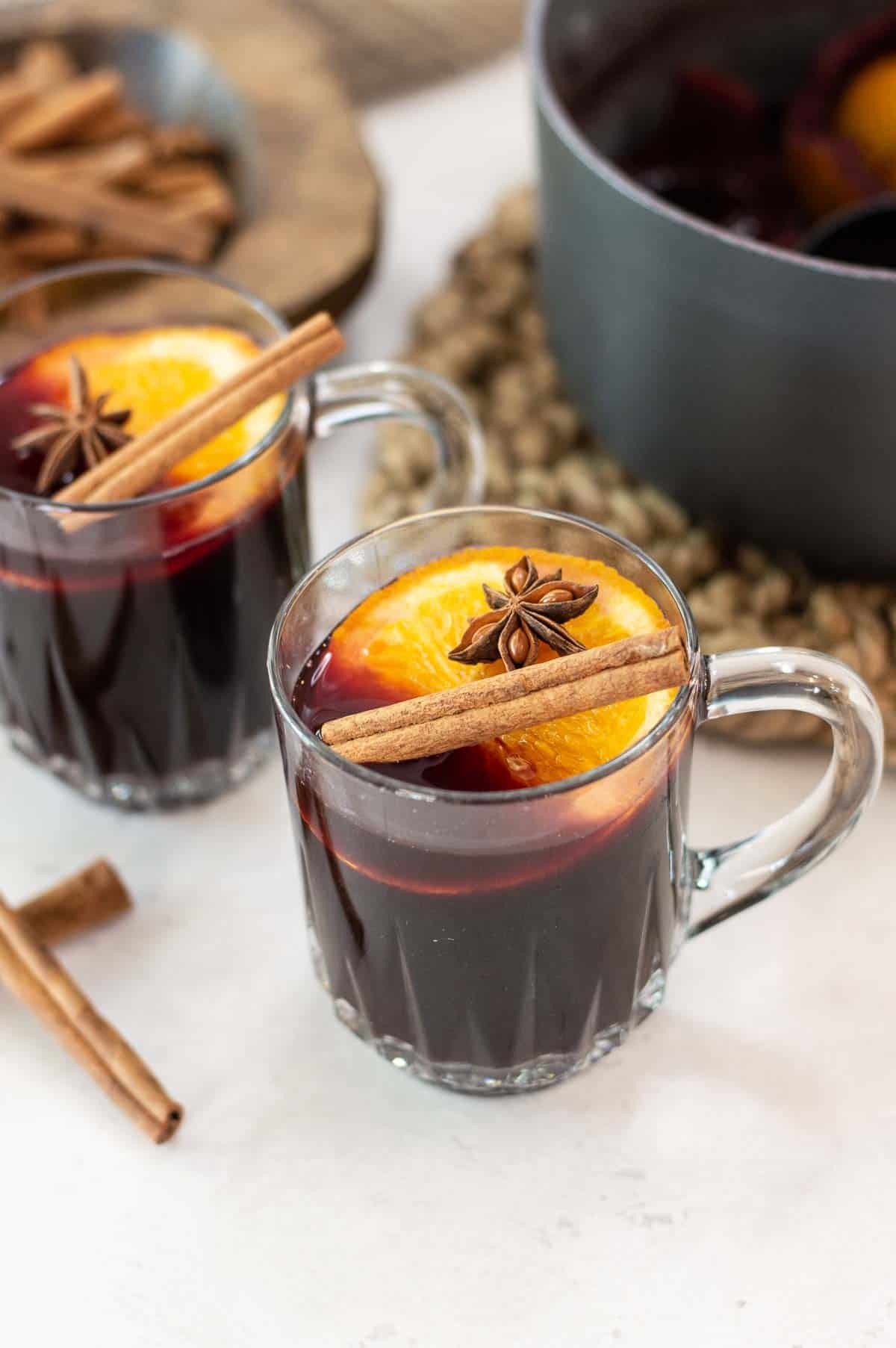 Christmas Spiced Mulled Wine Glass