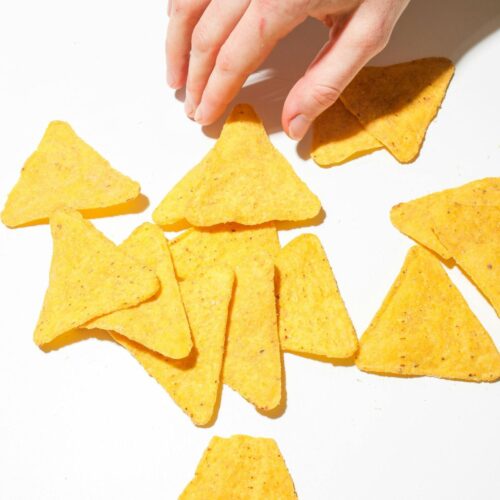 Gluten Free Chips triangles with hand