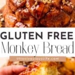 gluten free monkey bread Pinterest pin