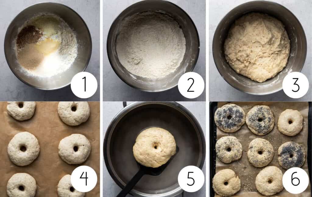 Gluten Free Bagels step by step instructions for making them